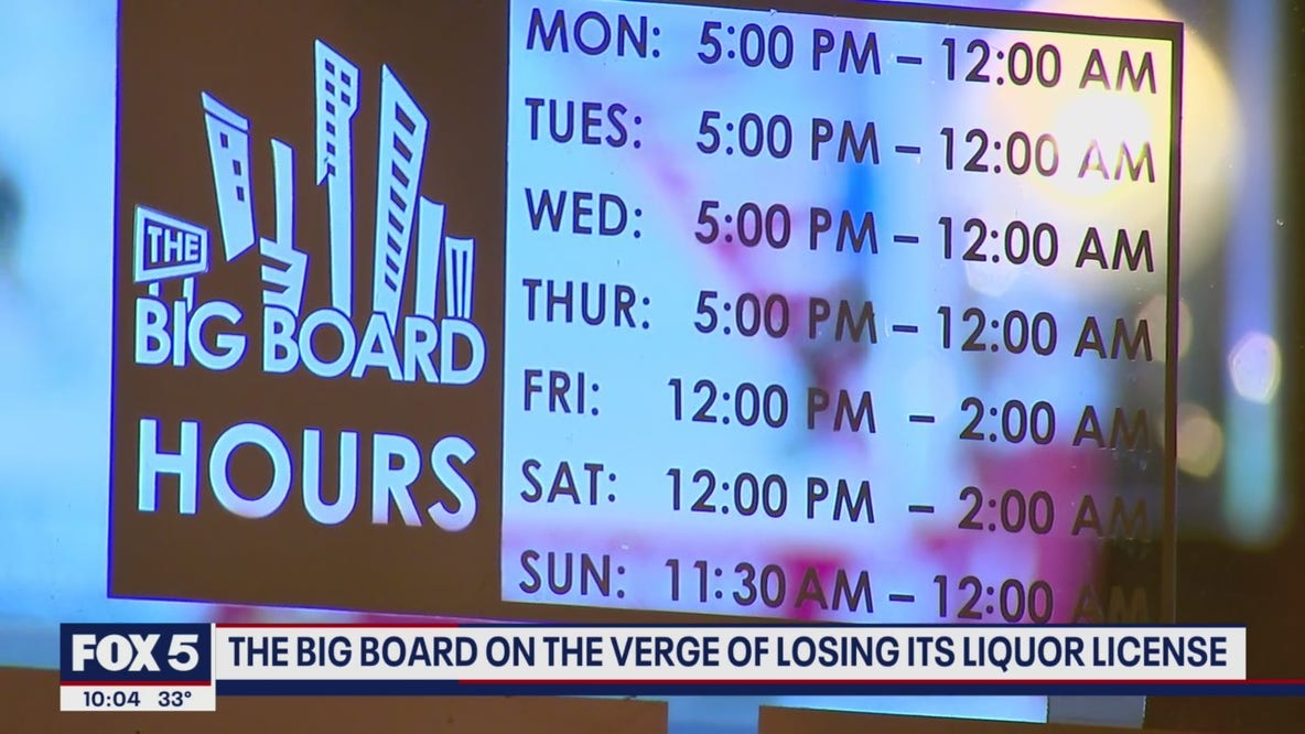The Big Board on the verge of losing its liquor license
